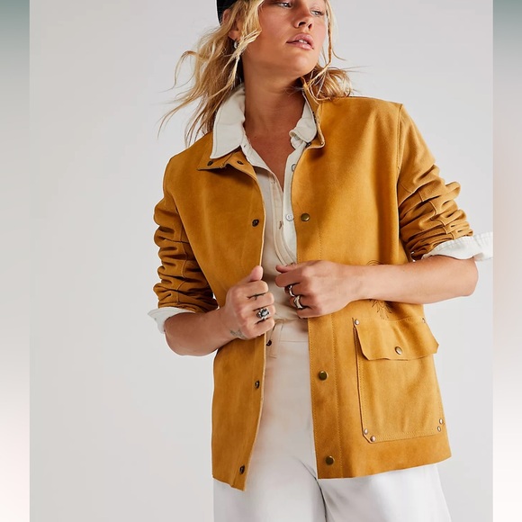 NWT Free People Moms Tattoo Suede Jacket - Picture 3 of 8